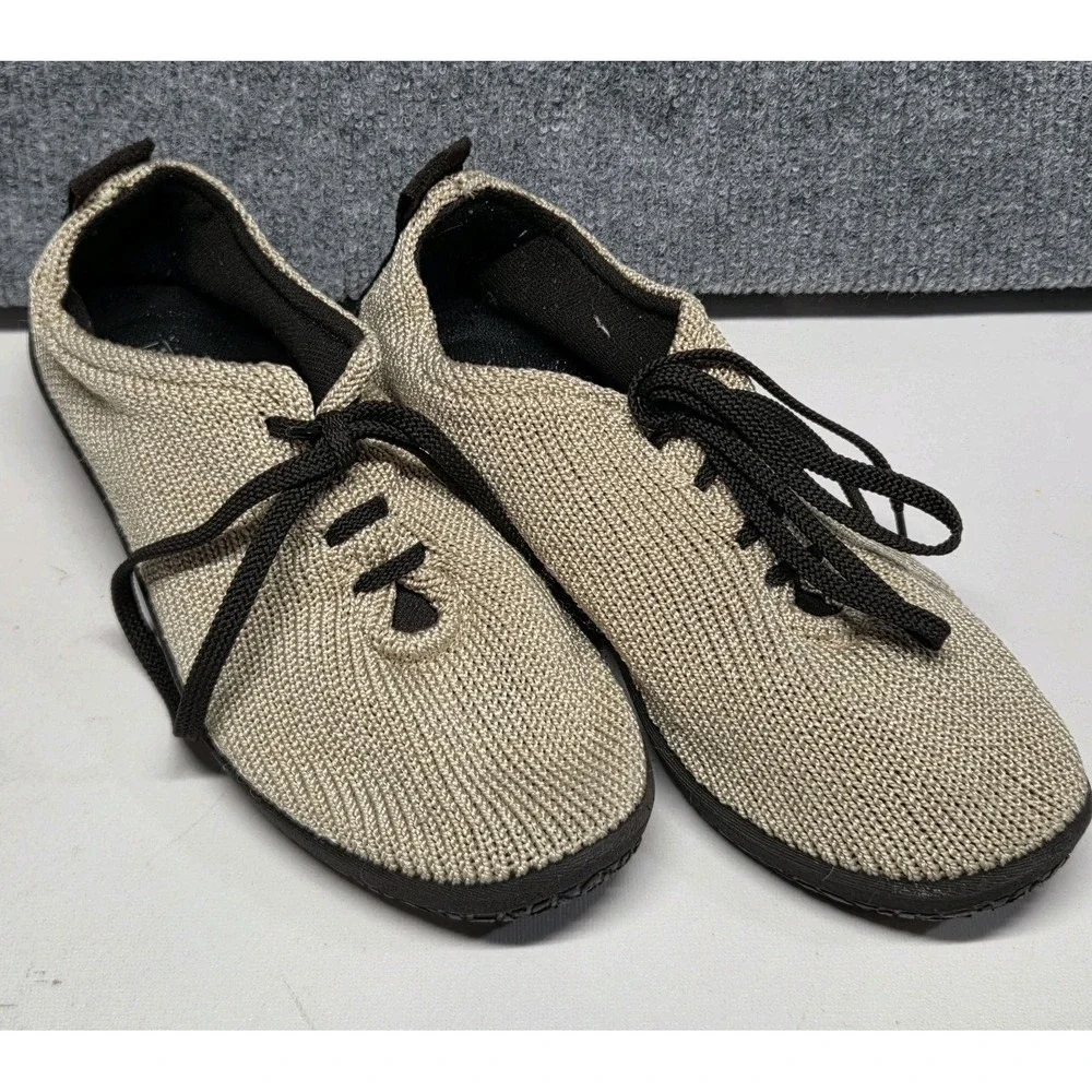 Arcopedico Shoes Womens EUR 39 US 8.5 Beige Knit Comfort Lace Up Portugal